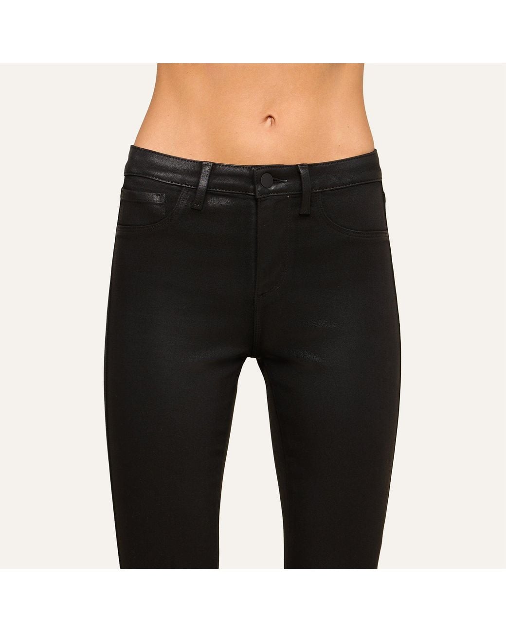 L'Agence Black Selma Feather Coated Jean
