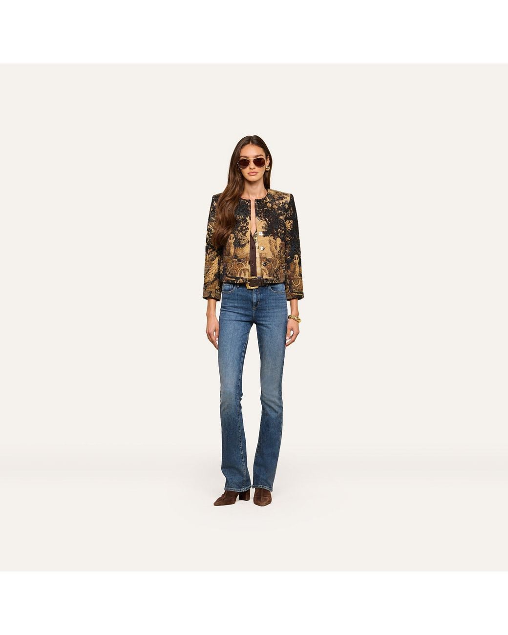 L'Agence Black Lian Tapestry Jacket