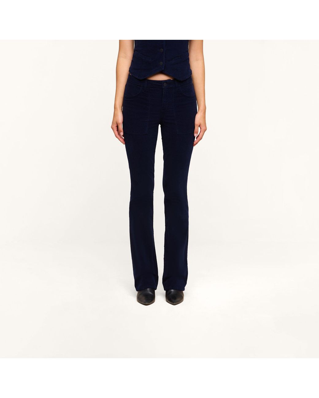 L'Agence Blue Saffia Corduroy Pants