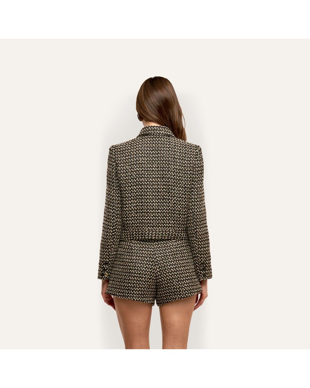 L'Agence Black Marla Cropped Jacket