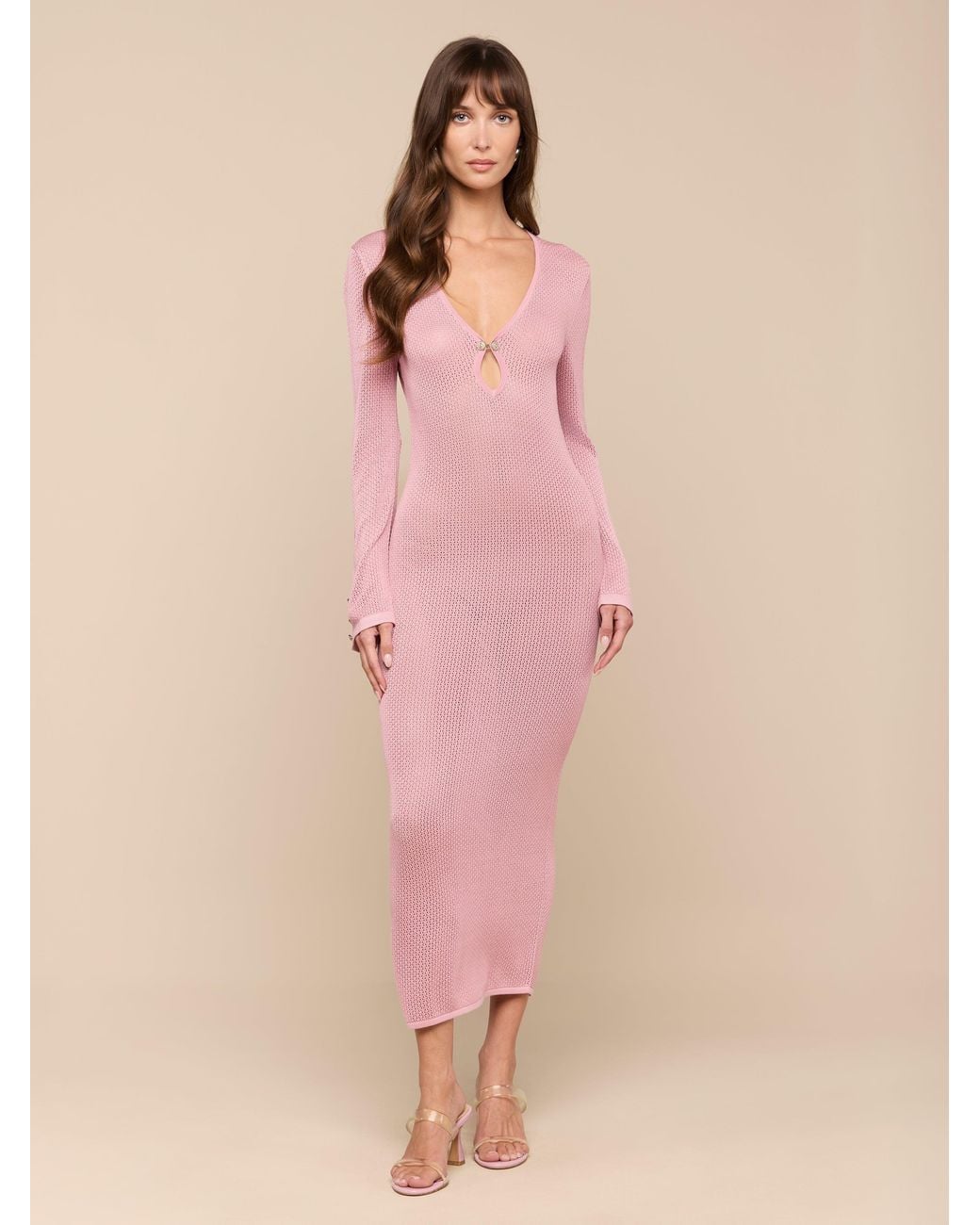 L'Agence Pink Sydney Knit Dress