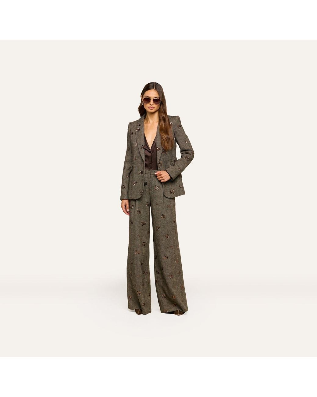 L'Agence Gray Allanah Sequined Trouser