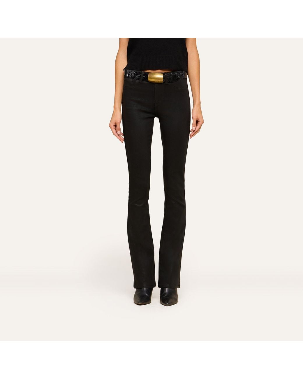 L'Agence Black Selma Feather Coated Jean