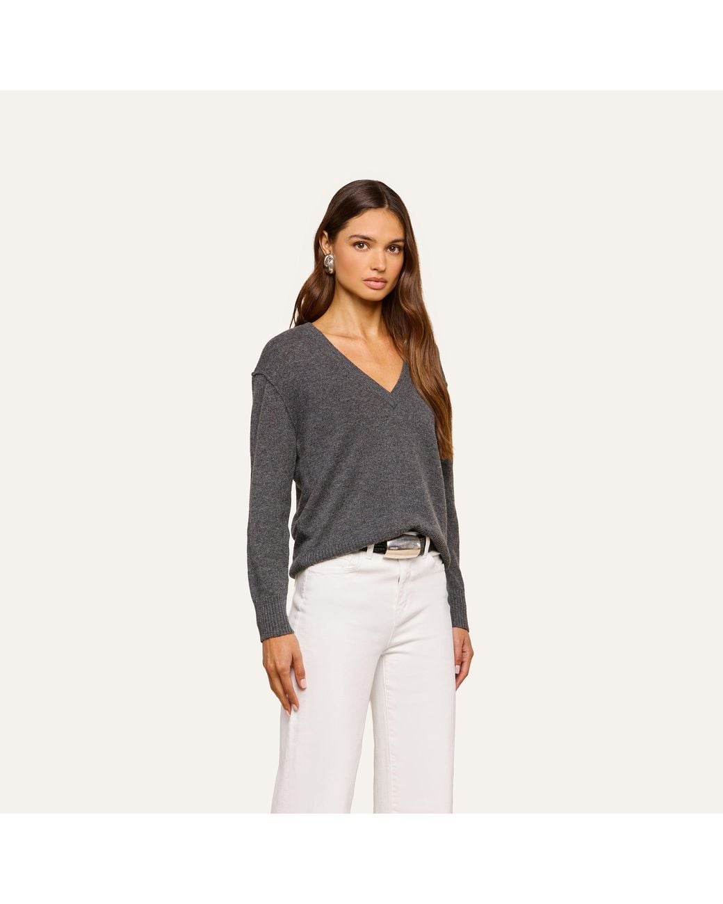 L'Agence Black Spence Cashmere Pullover