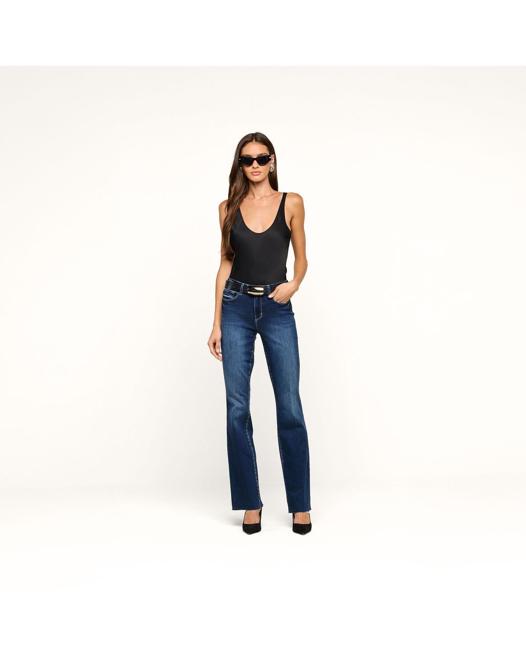L'Agence Black Eddie Tank Top