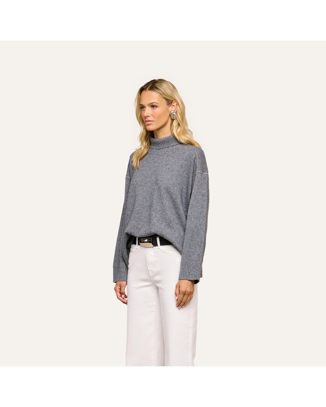 L'Agence Gray 'Agence Selwyn Oversized Turtleneck
