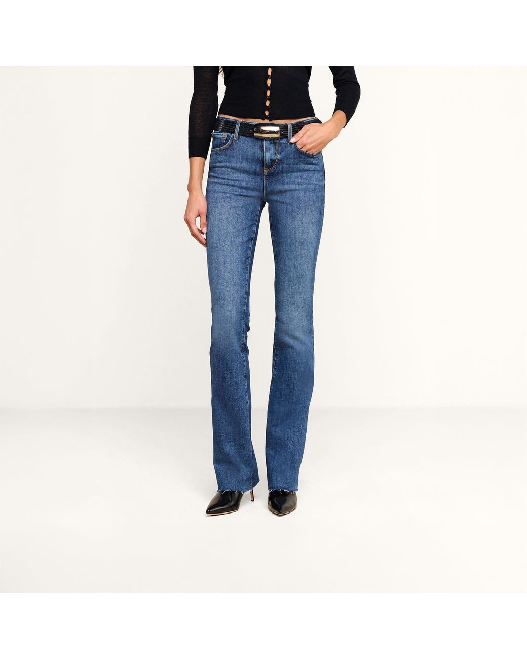 L'Agence Blue Ruth Straight-Leg Jean