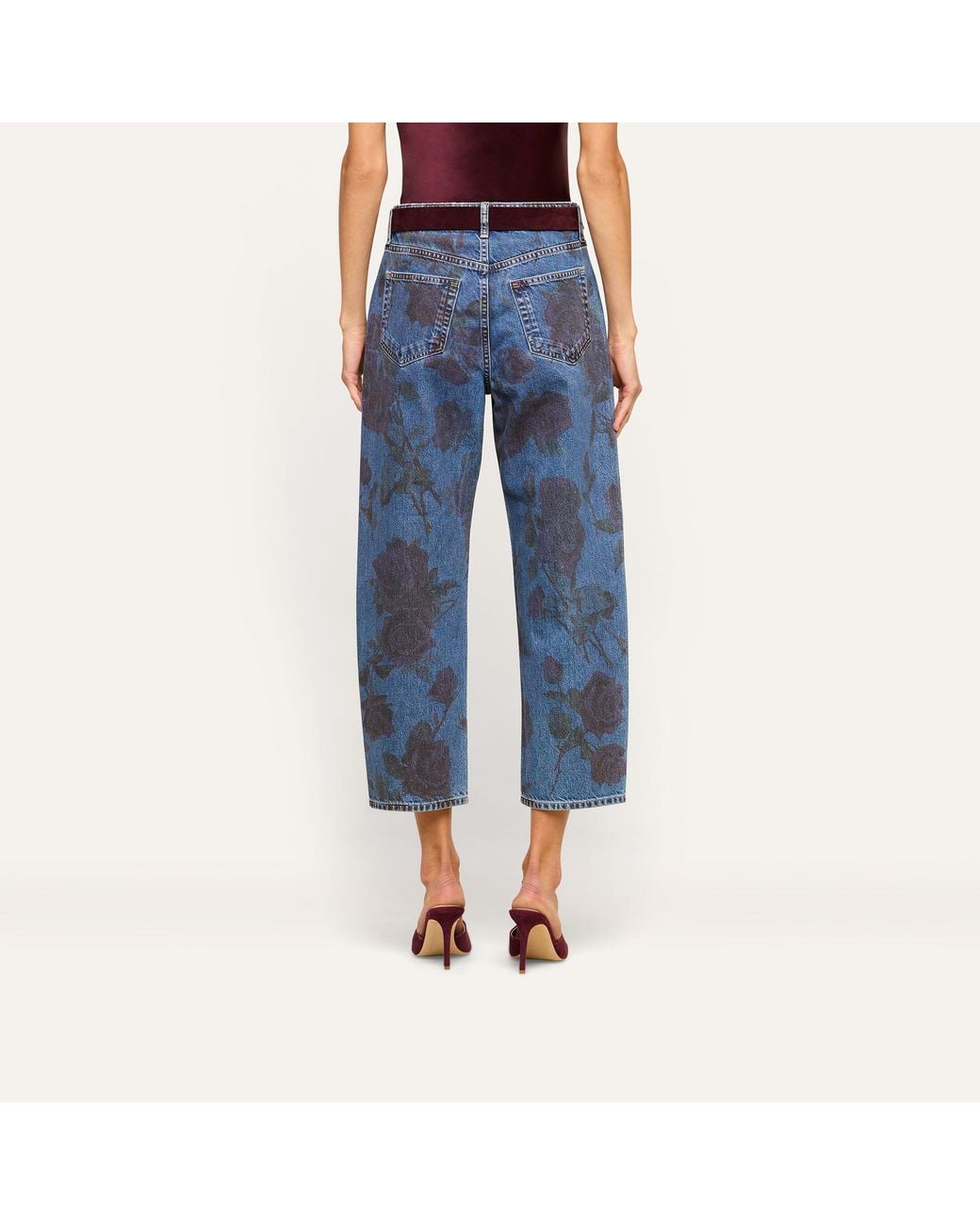 L'Agence Blue Mallis Bow-Leg Jean