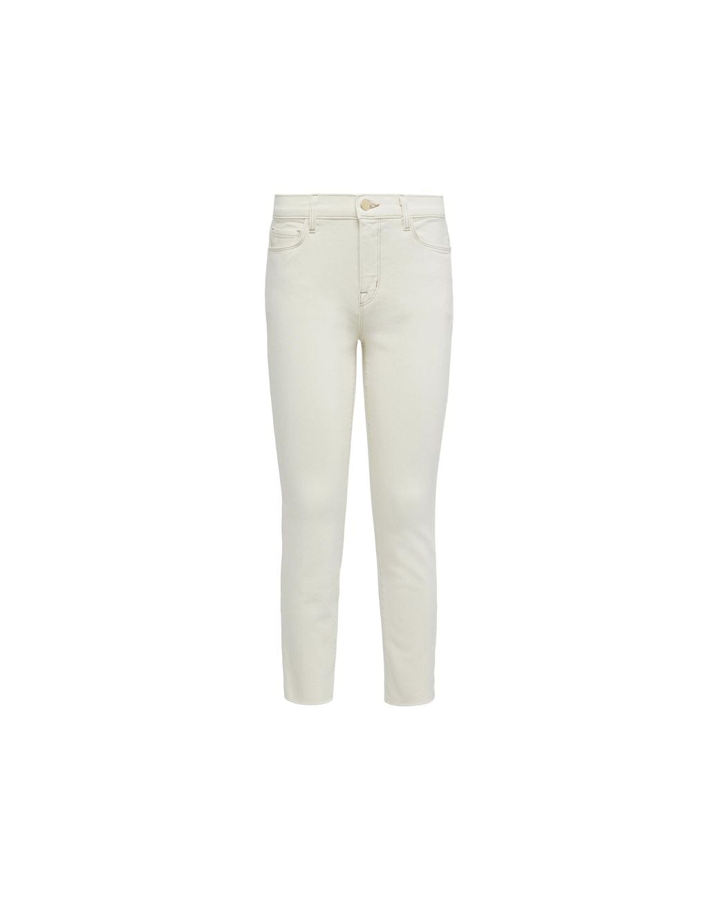 L'Agence White Sada Slim-Leg Cropped Jean
