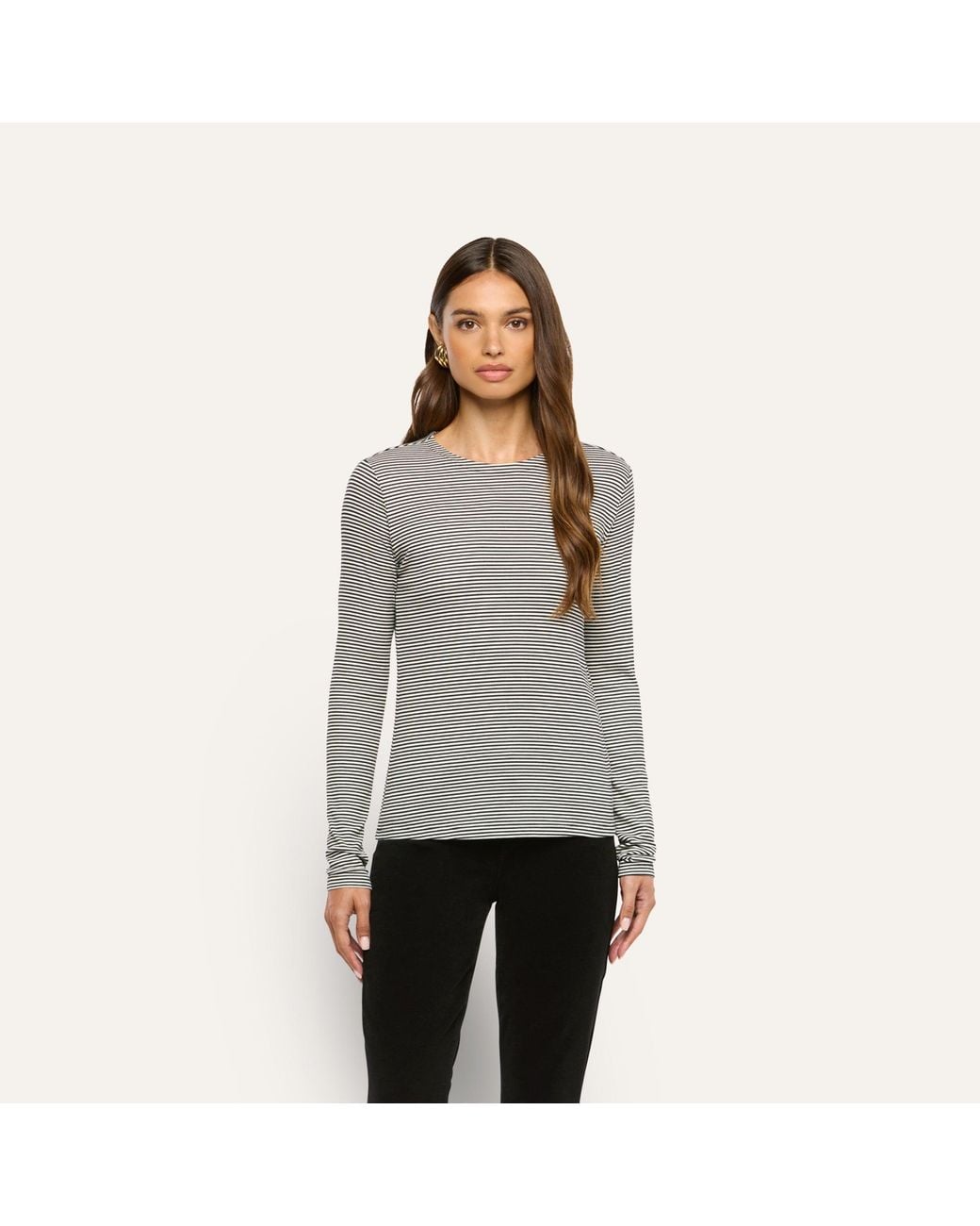 L'Agence Gray Tess Long Sleeve T-Shirt