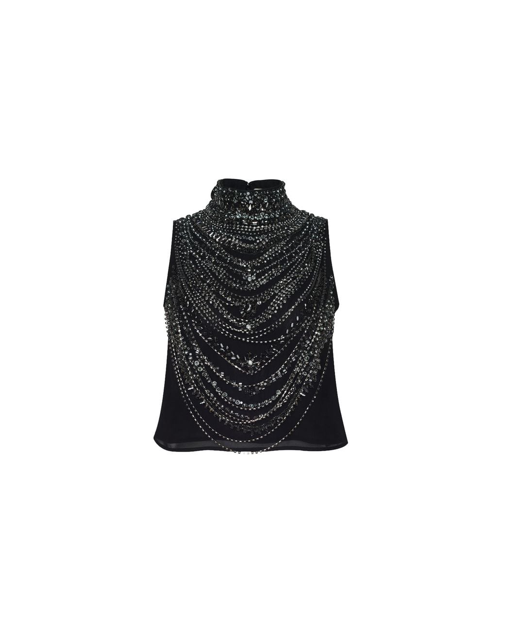 L'Agence Black 'Agence Yun Draped Crystal Tank Top