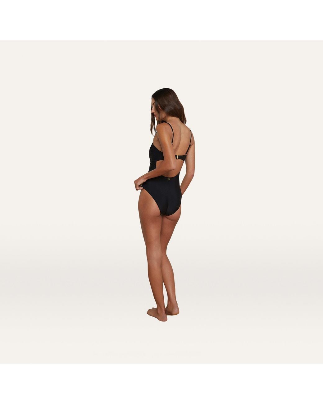 L'Agence Multicolor Emelia Bandeau One-Piece Swimsuit