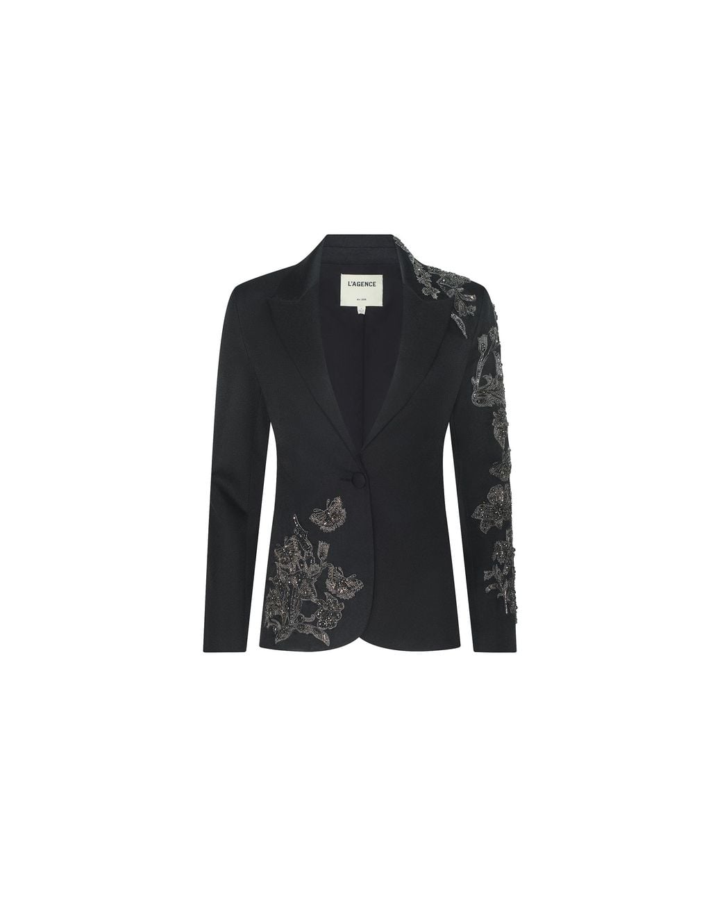 L'Agence Black Clementine Embellished Blazer