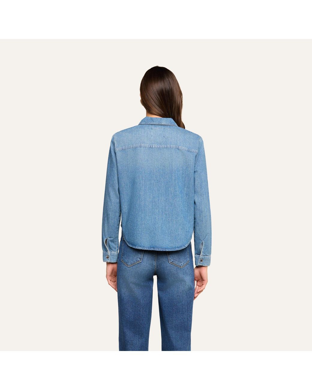 L'Agence Blue Isla Shirt