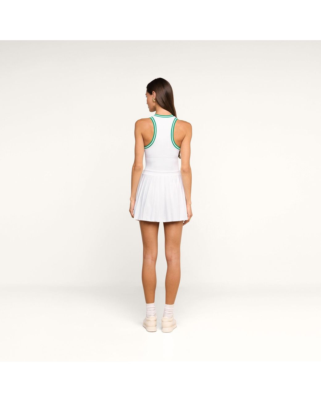 L'Agence Blue Courtney Racerback Tennis Dress