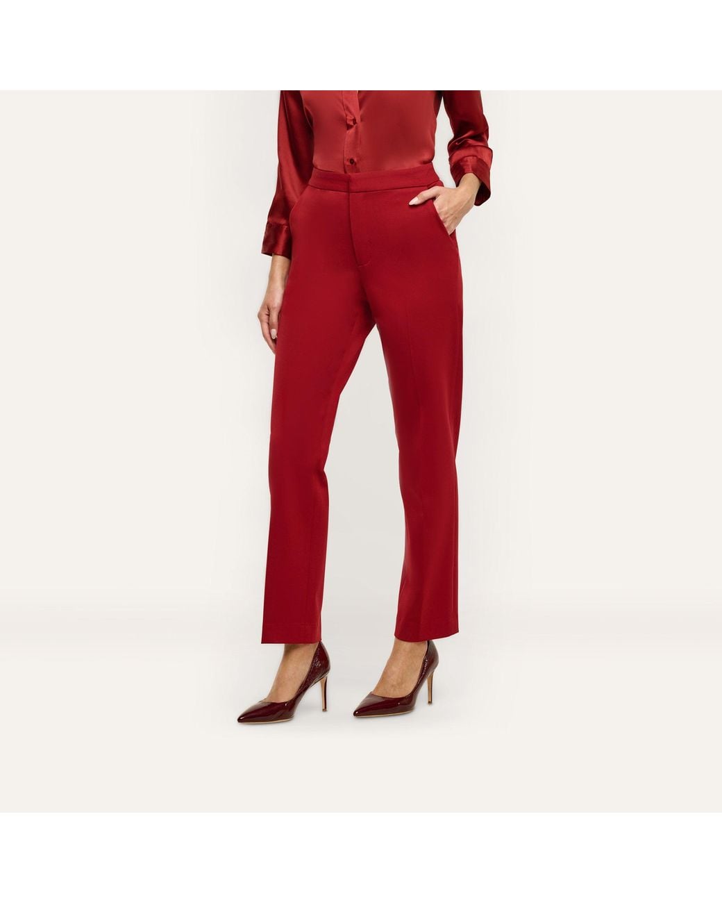 L'Agence Red Rebel Trouser