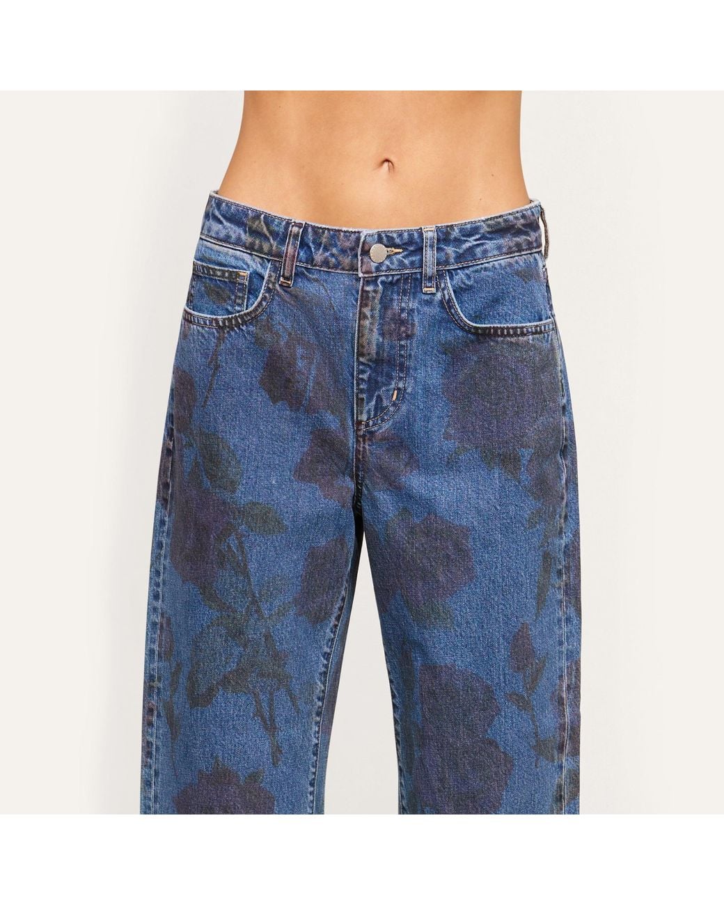 L'Agence Blue Mallis Bow-Leg Jean