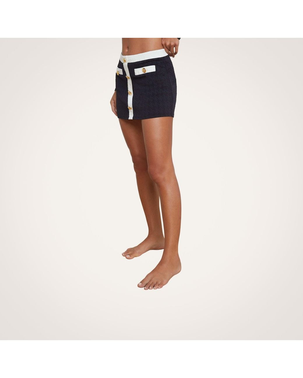 L'Agence Black Coco Color Blocked Skirt Cover Up