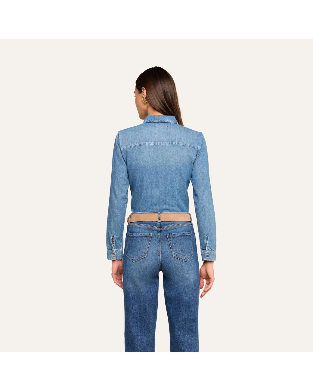 L'Agence Blue Isla Shirt