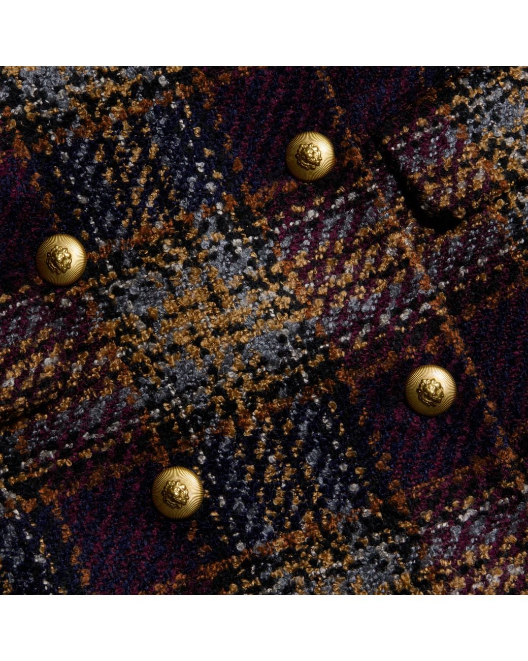 L'Agence Multicolor Kolina Tweed Long Coat
