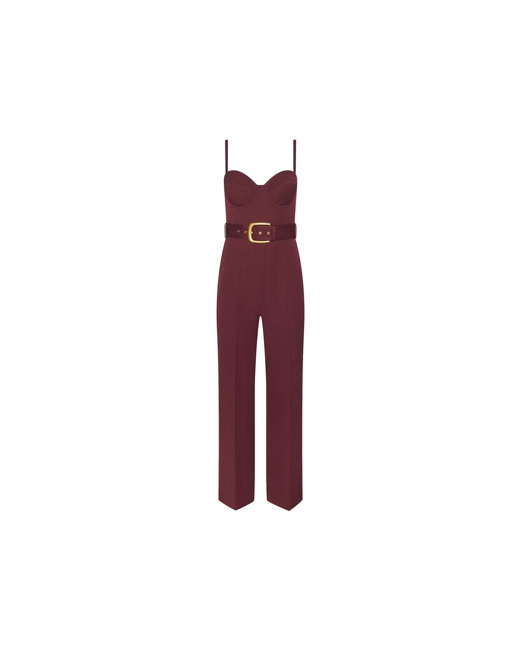 L'Agence Red Jessa Bustier Jumpsuit