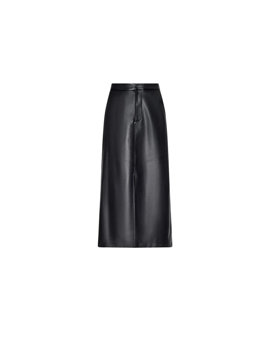 L'Agence Black Robyn Vegan Leather Skirt