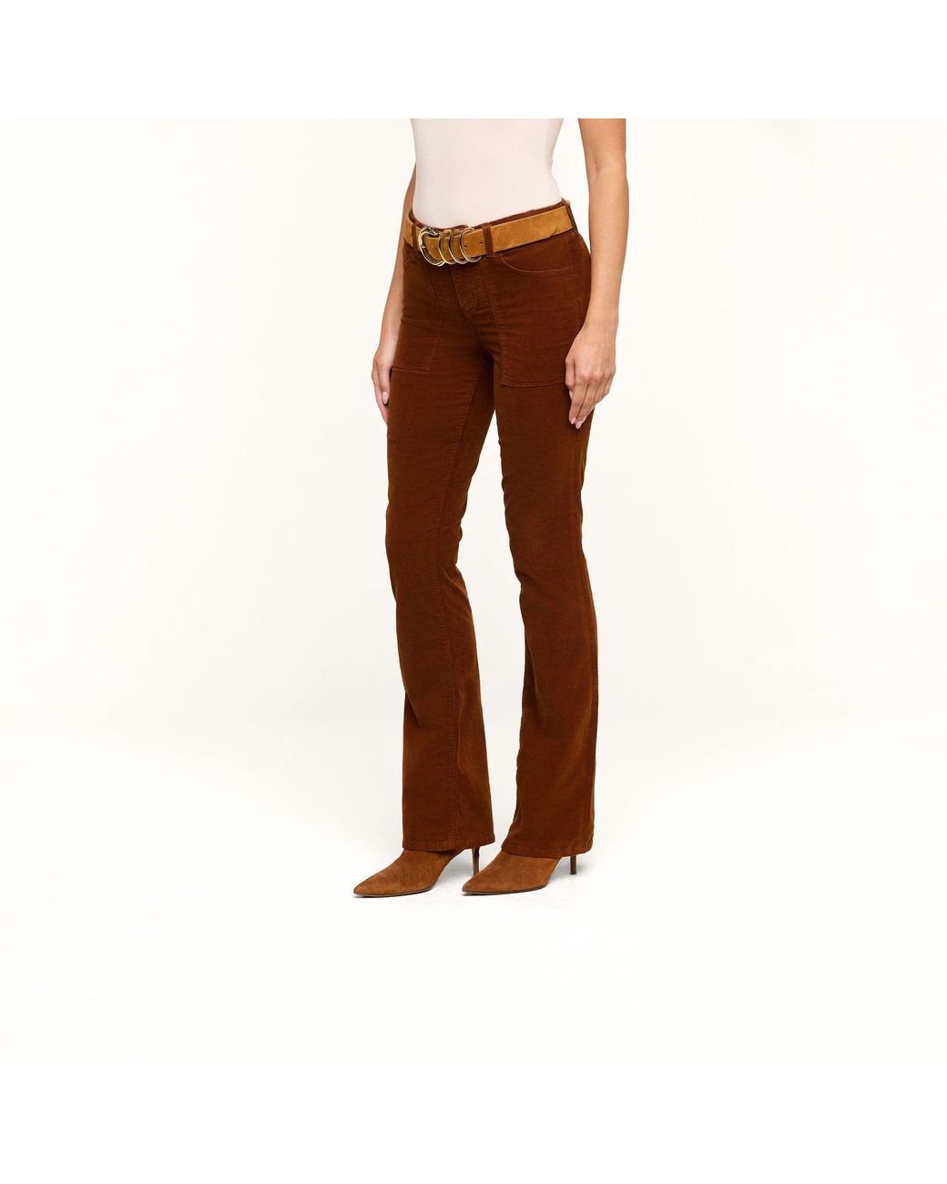 L'Agence Brown Saffia Corduroy Pants