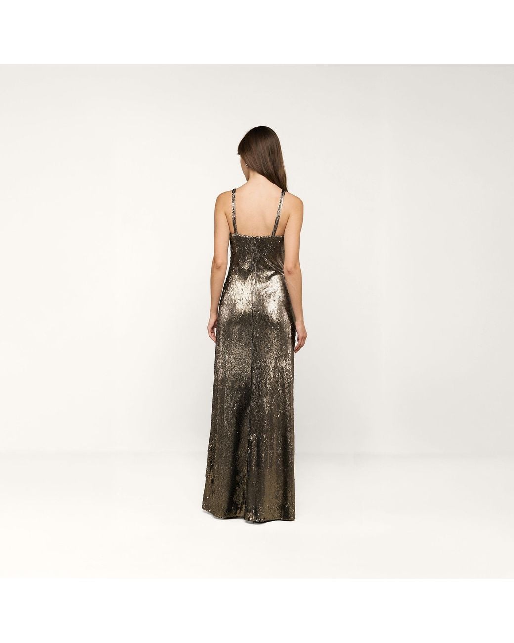 L'Agence Natural Sayla Sequin Gown