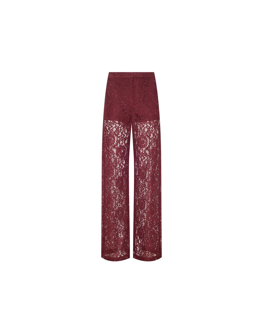 L'Agence Red Livvy Straight-Leg Trouser