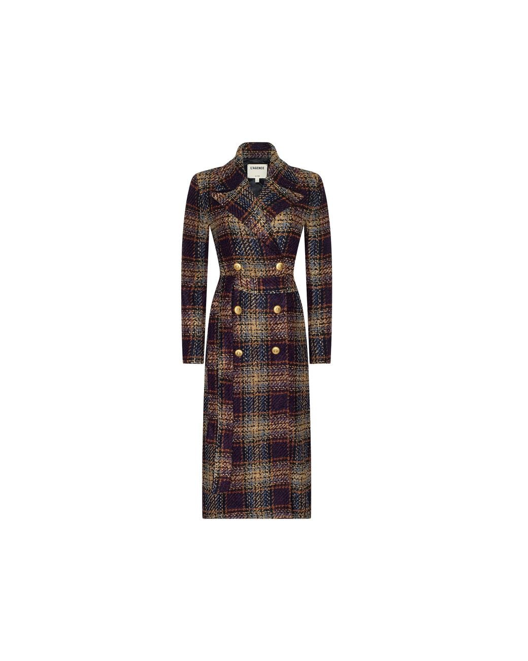 L'Agence Multicolor Kolina Tweed Long Coat