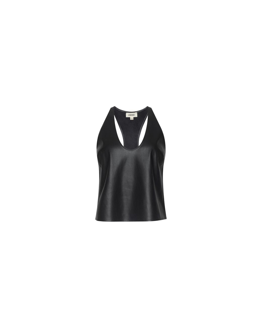L'Agence Black Tullia Scoopneck Tank Top