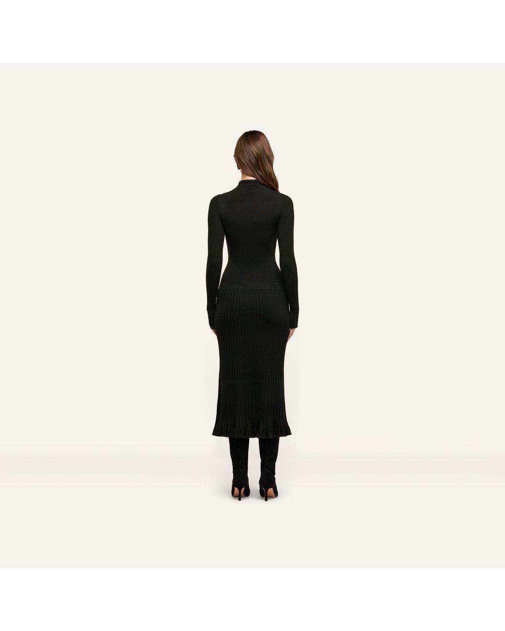 L'Agence Black Solaire Knit Dress