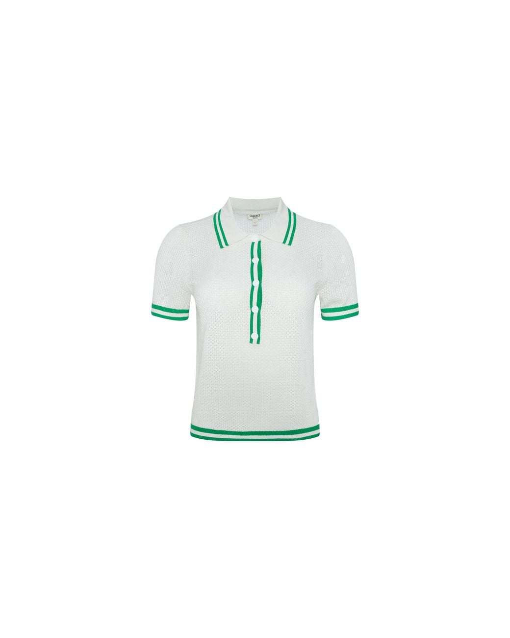 L'Agence Green Calvin Polo Top