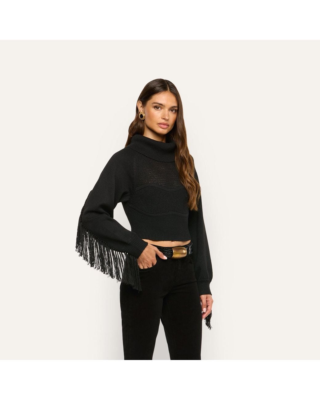 L'Agence Black Maddison Turtleneck