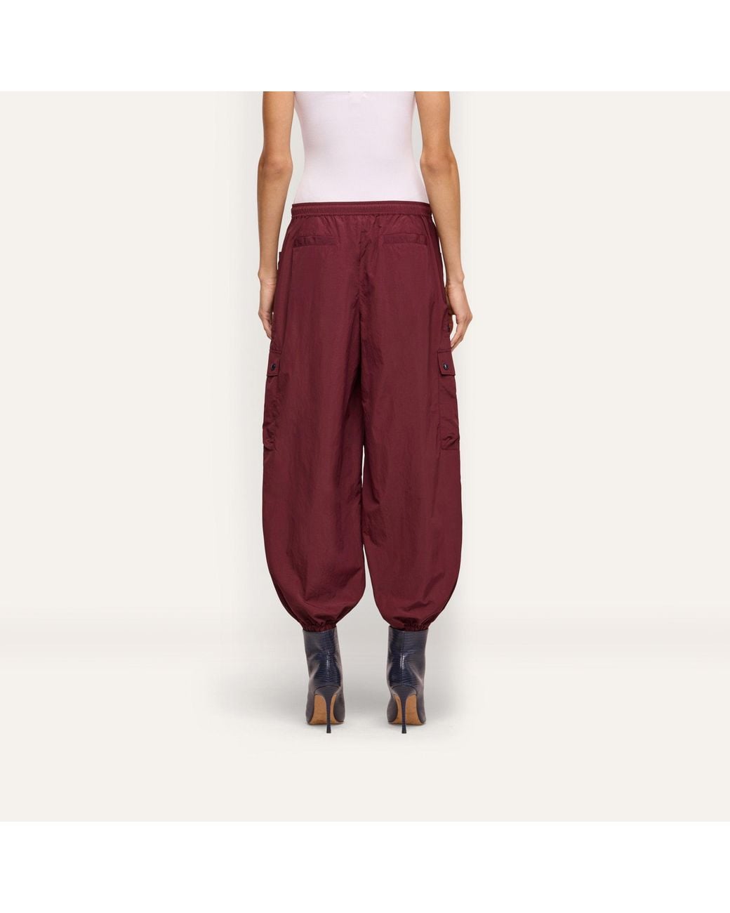 L'Agence Red Monrose Nylon Jogger Pants