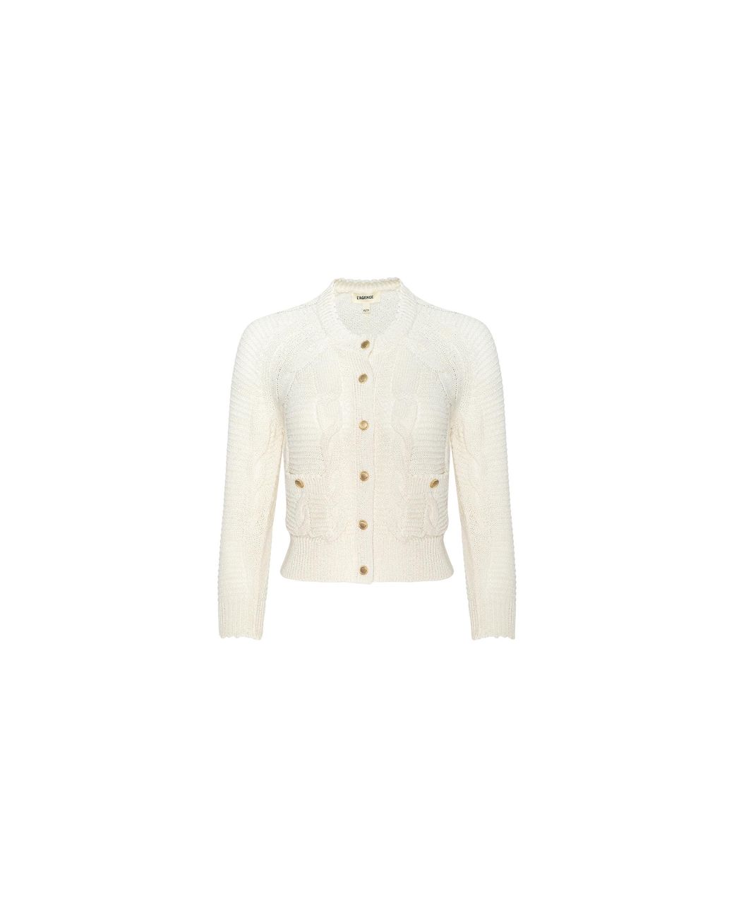 L'Agence Natural Darcy Cable Knit Cardigan