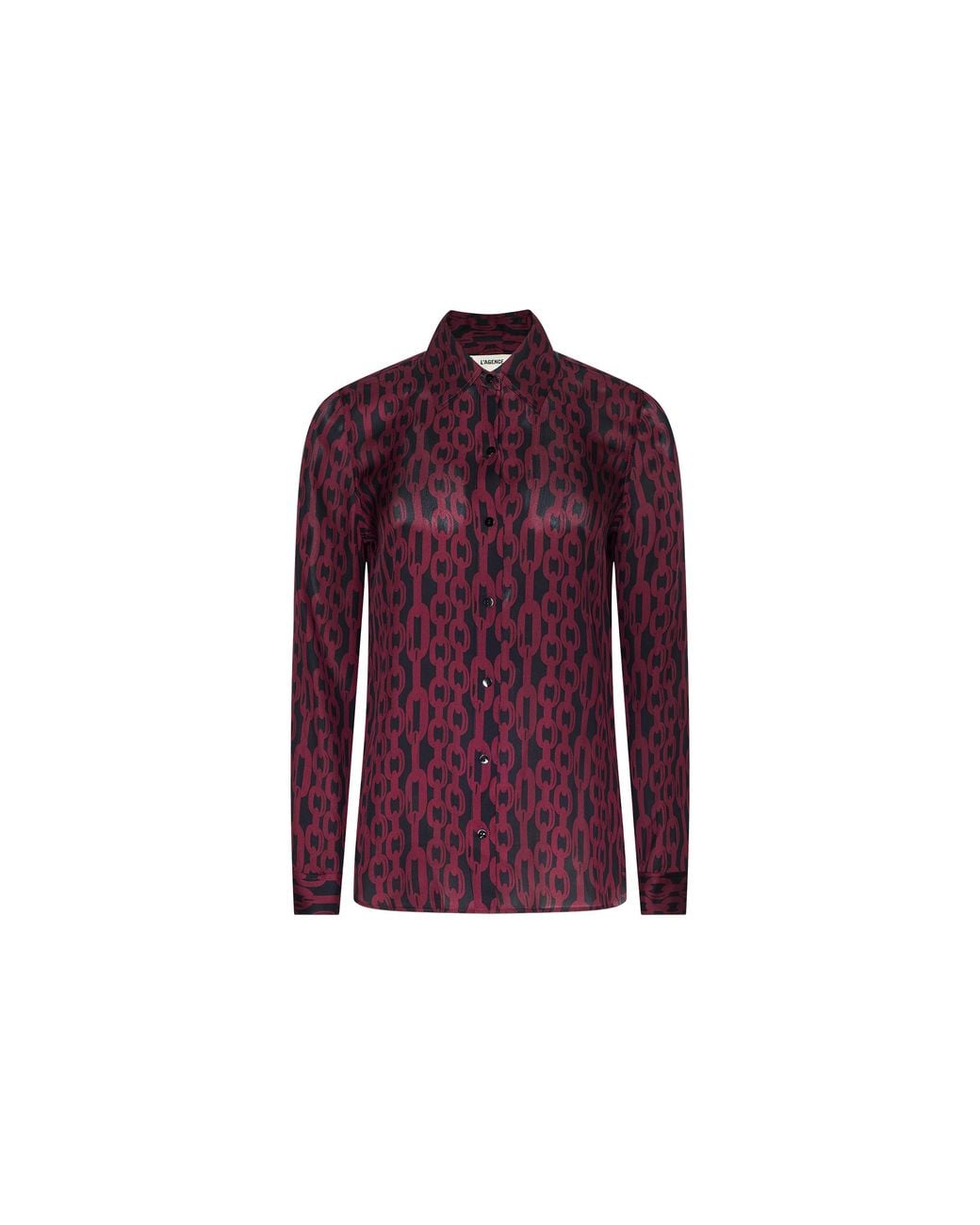 L'Agence Purple Nina Silk Blouse Top