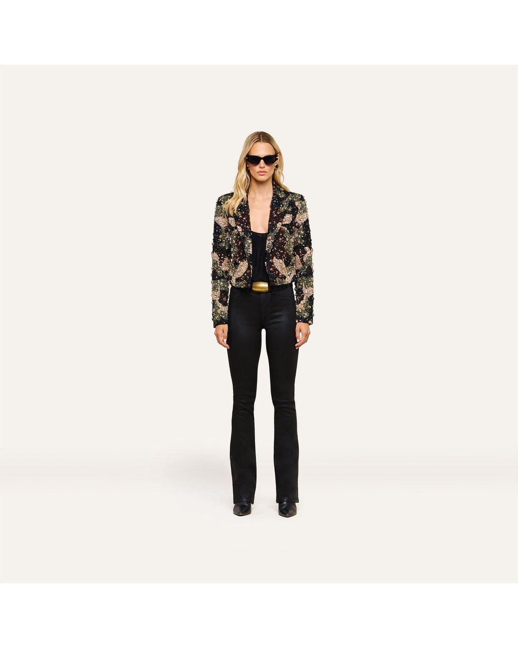 L'Agence Black Jen Crystal Blazer
