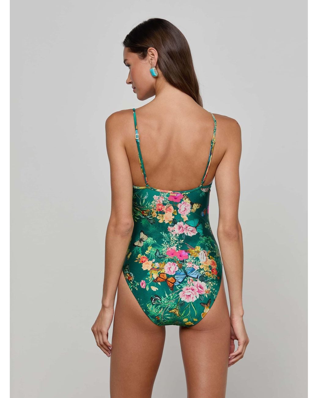 L'Agence Green 'Agence Lilou One-Piece Swimsuit
