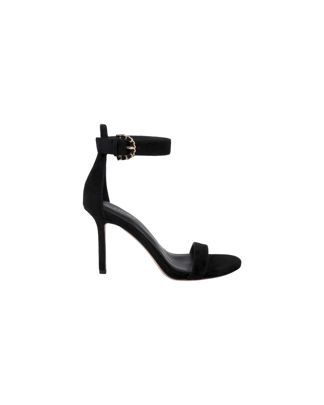 L'Agence Black Gisele Suede Sandal