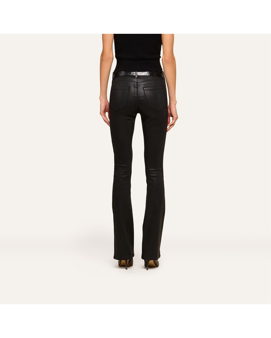 L'Agence Black Selma Feather Coated Jean