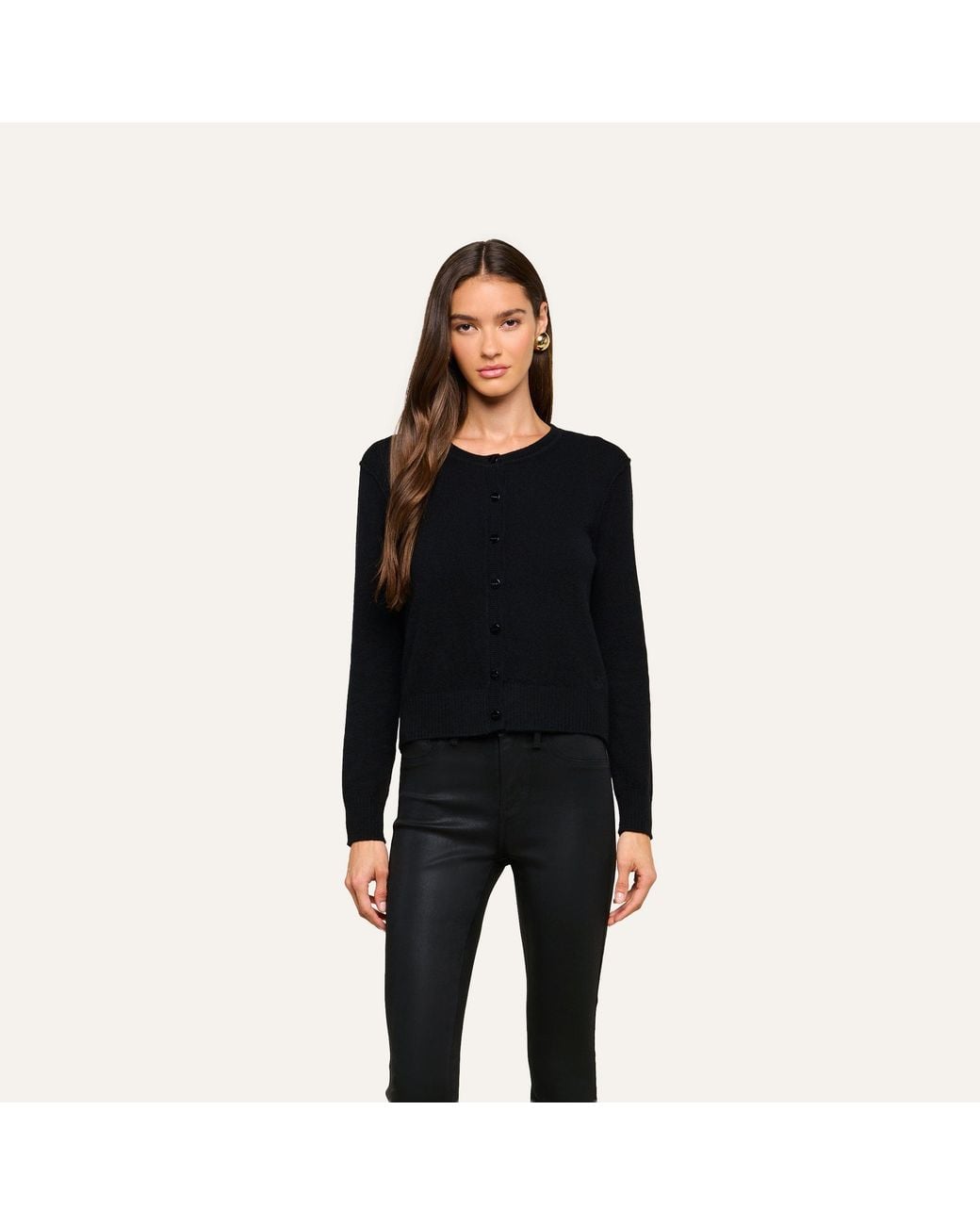L'Agence Black Malone Cashmere Cardigan