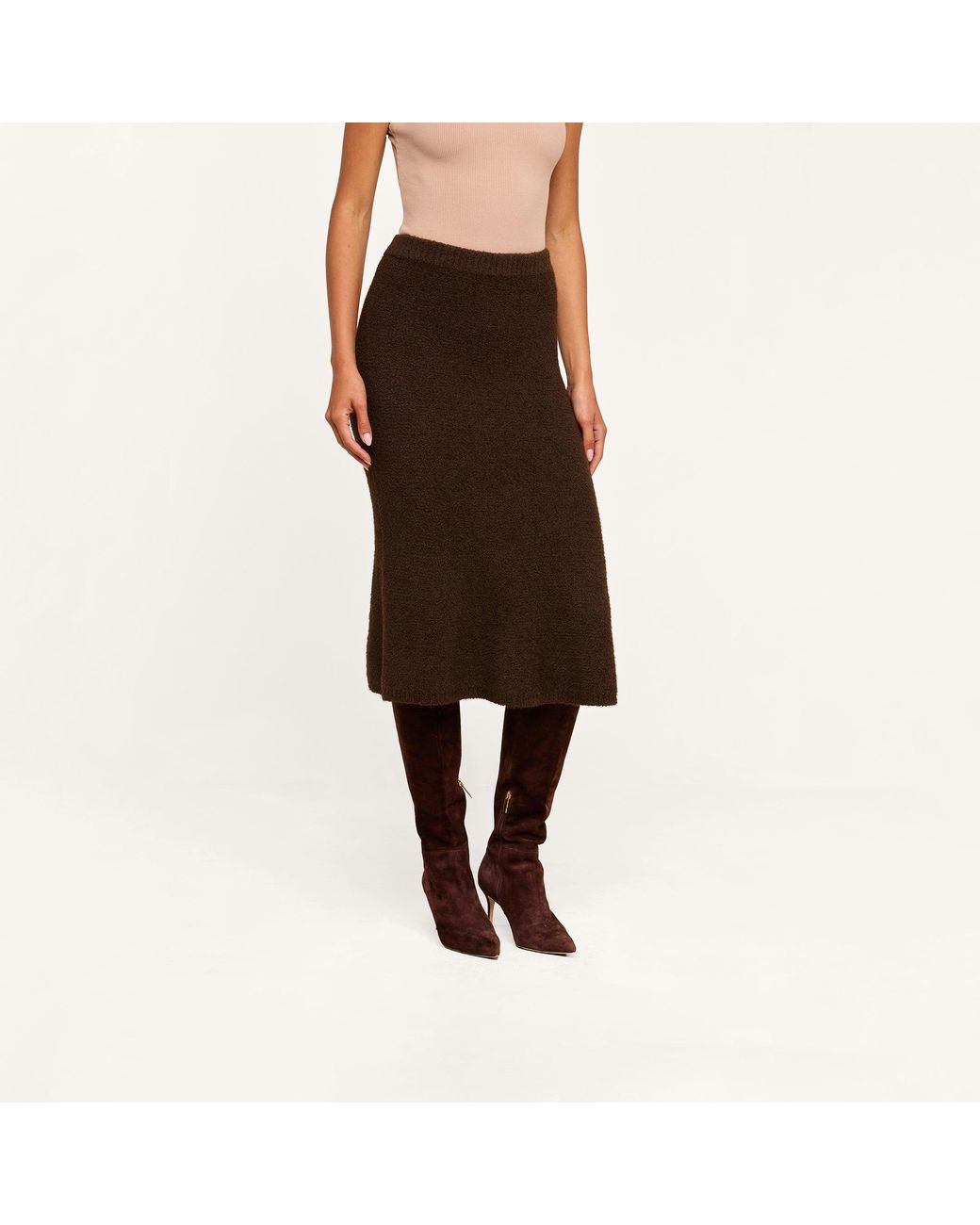 L'Agence Black Salem Knit Skirt