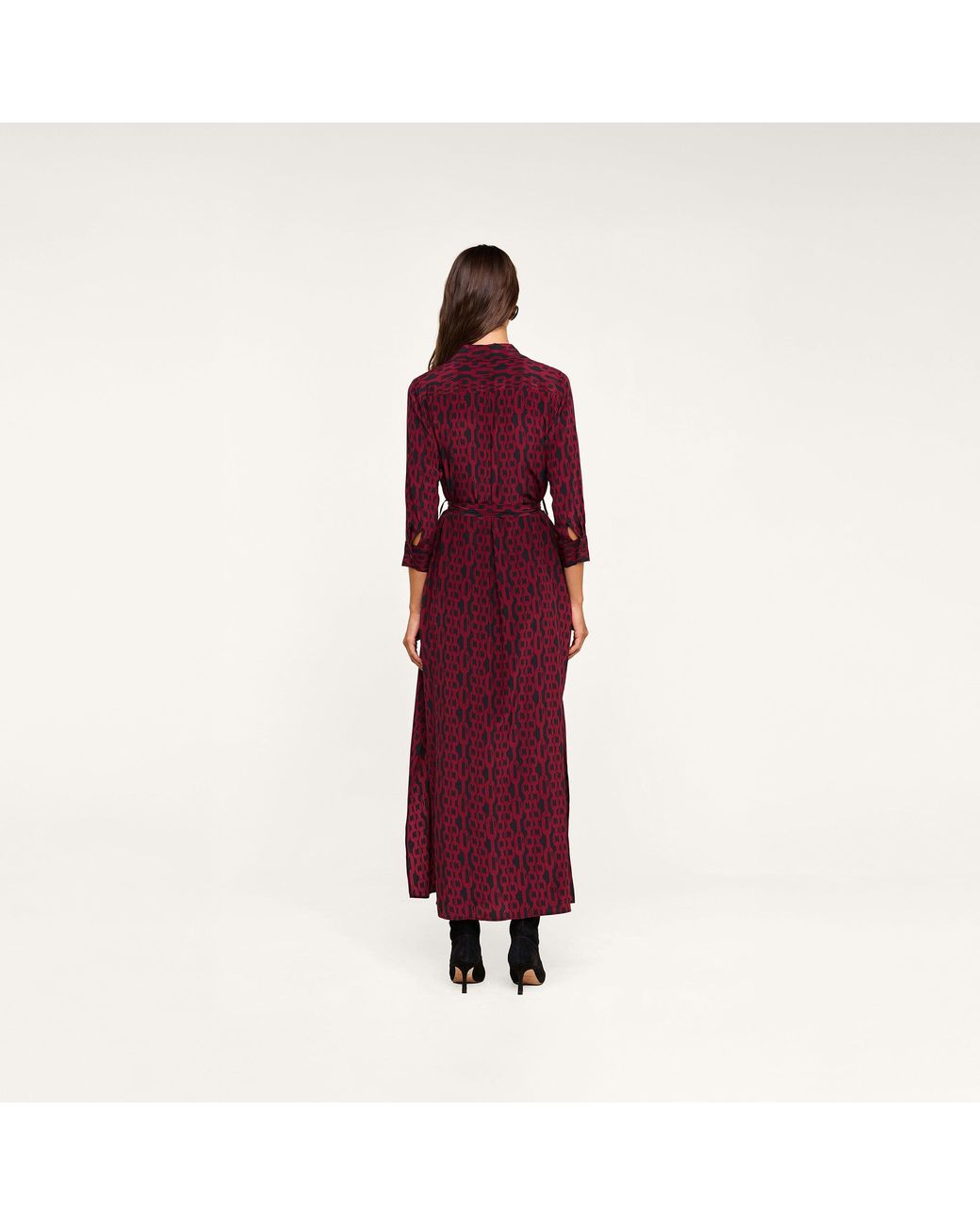 L'Agence Purple 'Agence Cameron Silk Shirt Dress