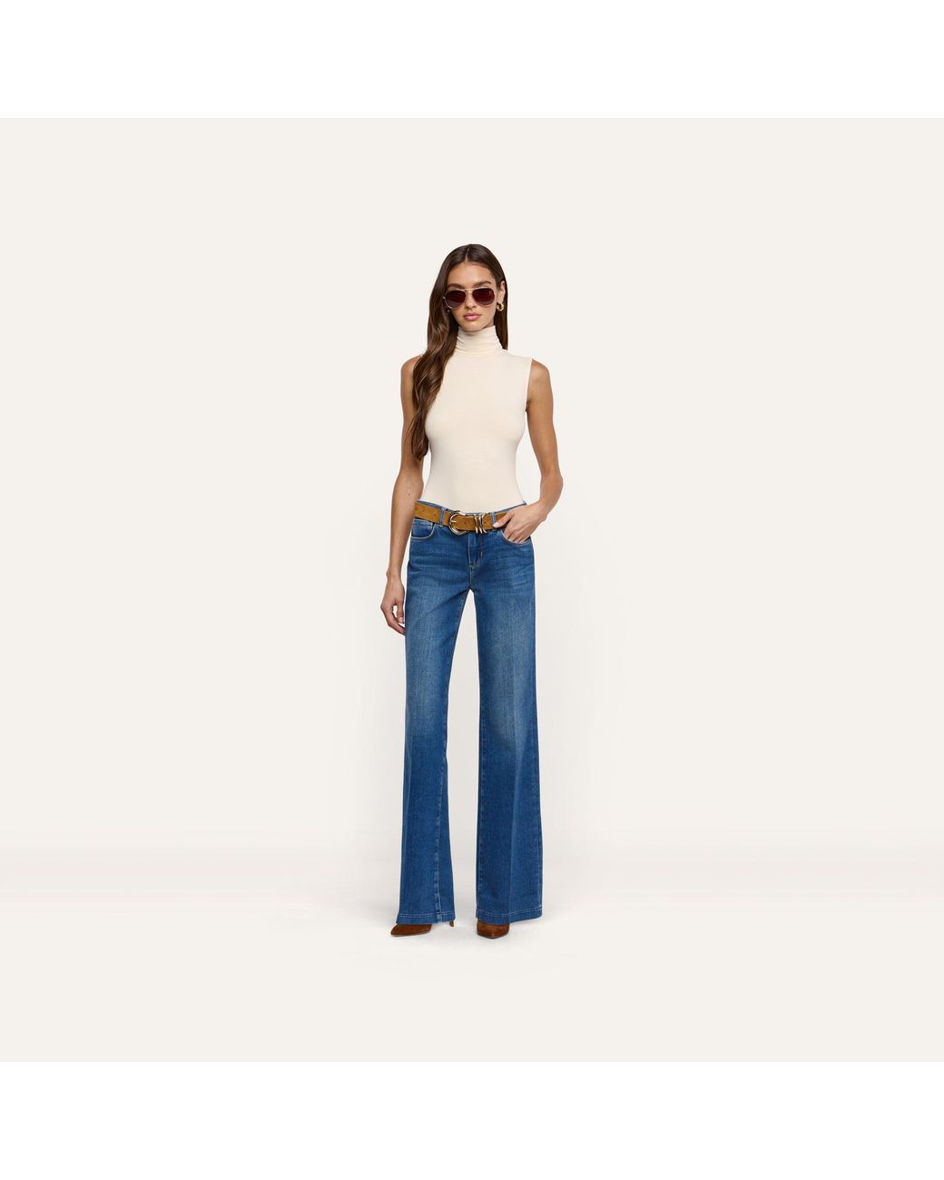 L'Agence White Ceci Sleeveless Turtleneck