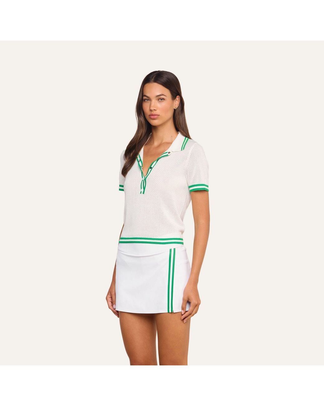 L'Agence Green Calvin Polo Top