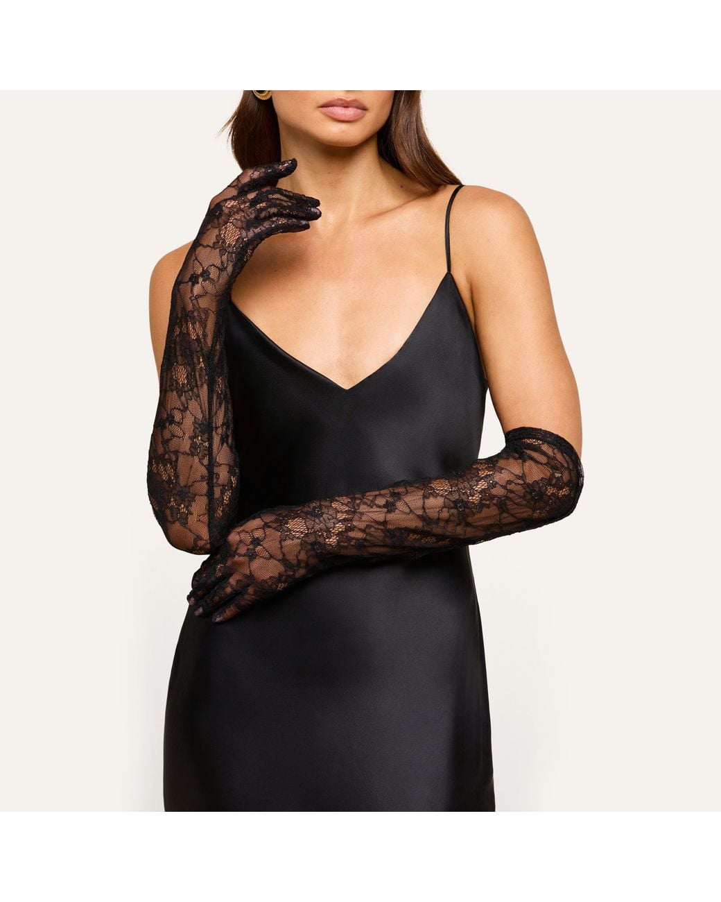 L'Agence Black Symphony Lace Gloves