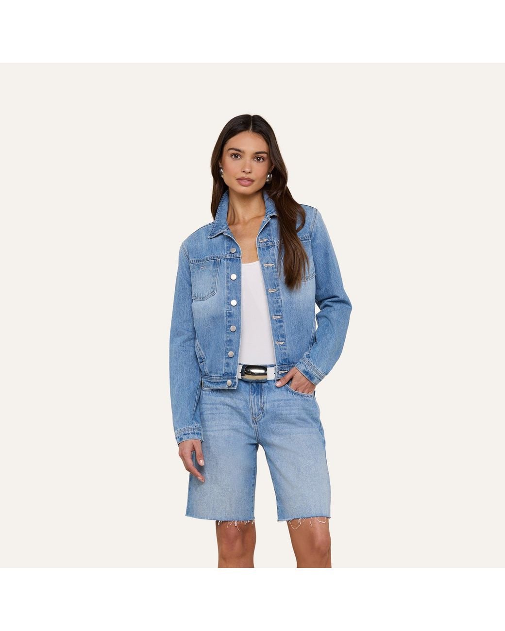 L'Agence Blue Celine Jean Jacket