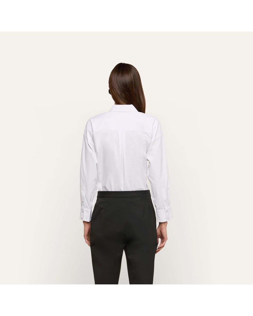L'Agence White Rylie Poplin Shirt