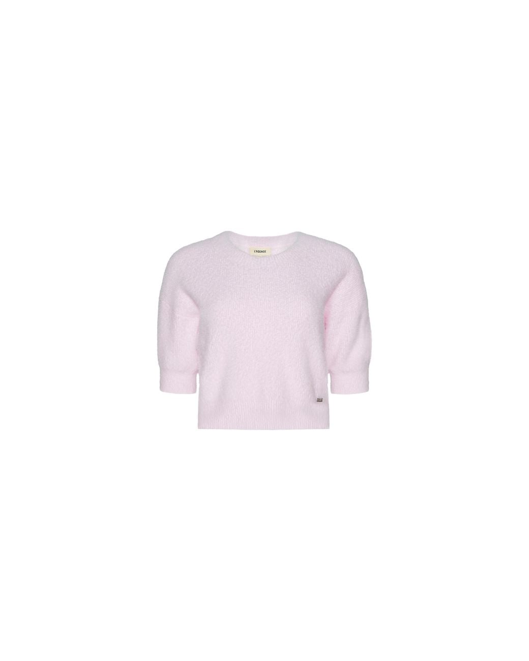 L'Agence Pink 'Agence Guinevere Cropped Pullover
